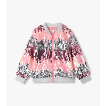 Hatley Hatley Blossom Gradient Sequin Bomber Jacket