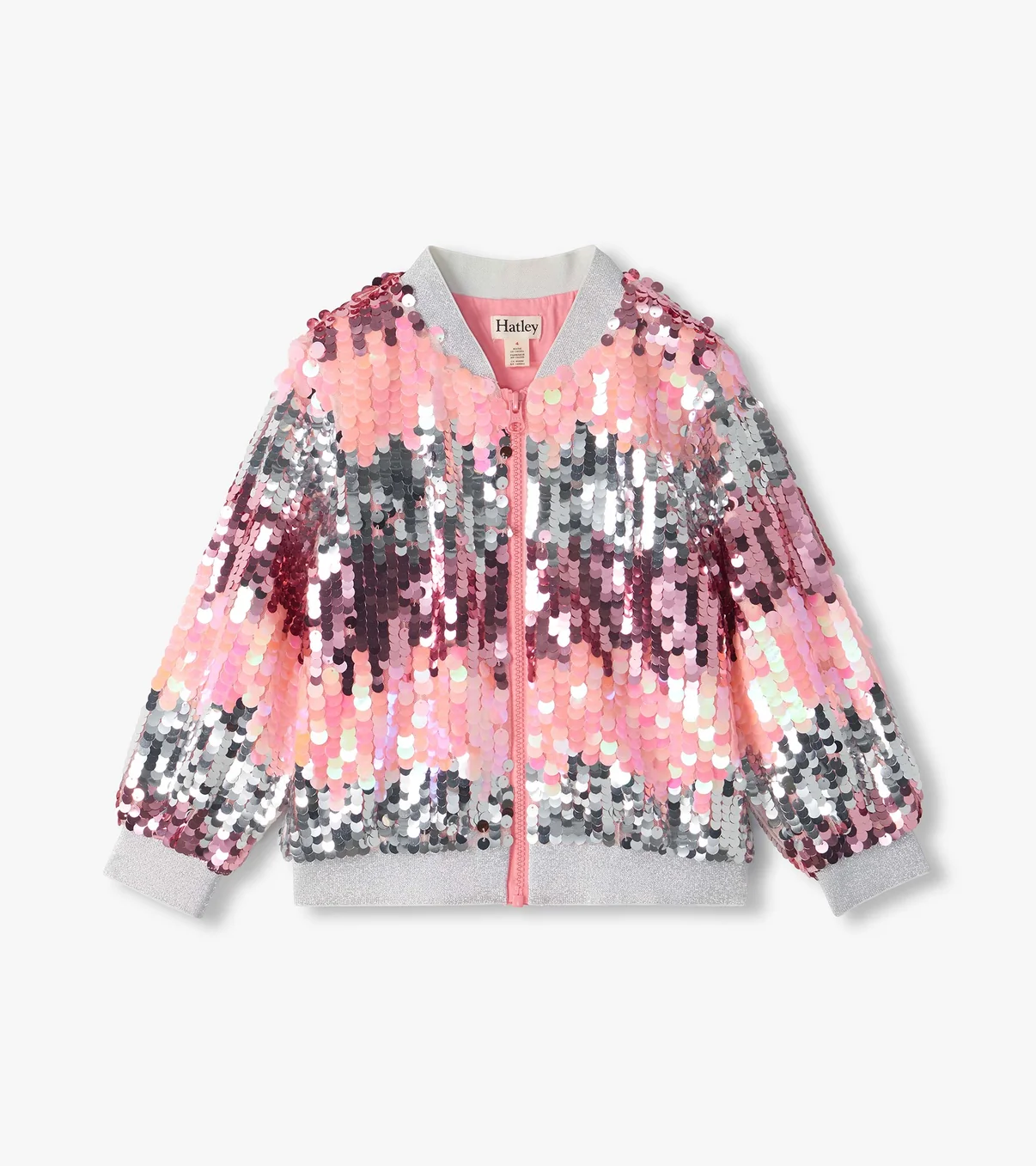 Hatley Hatley Blossom Gradient Sequin Bomber Jacket