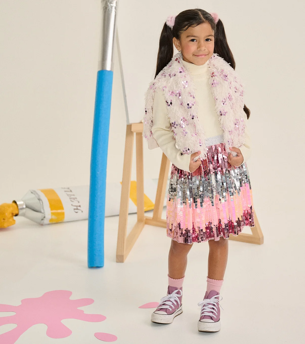 Hatley Hatley Blossom Gradient Sequin Skirt