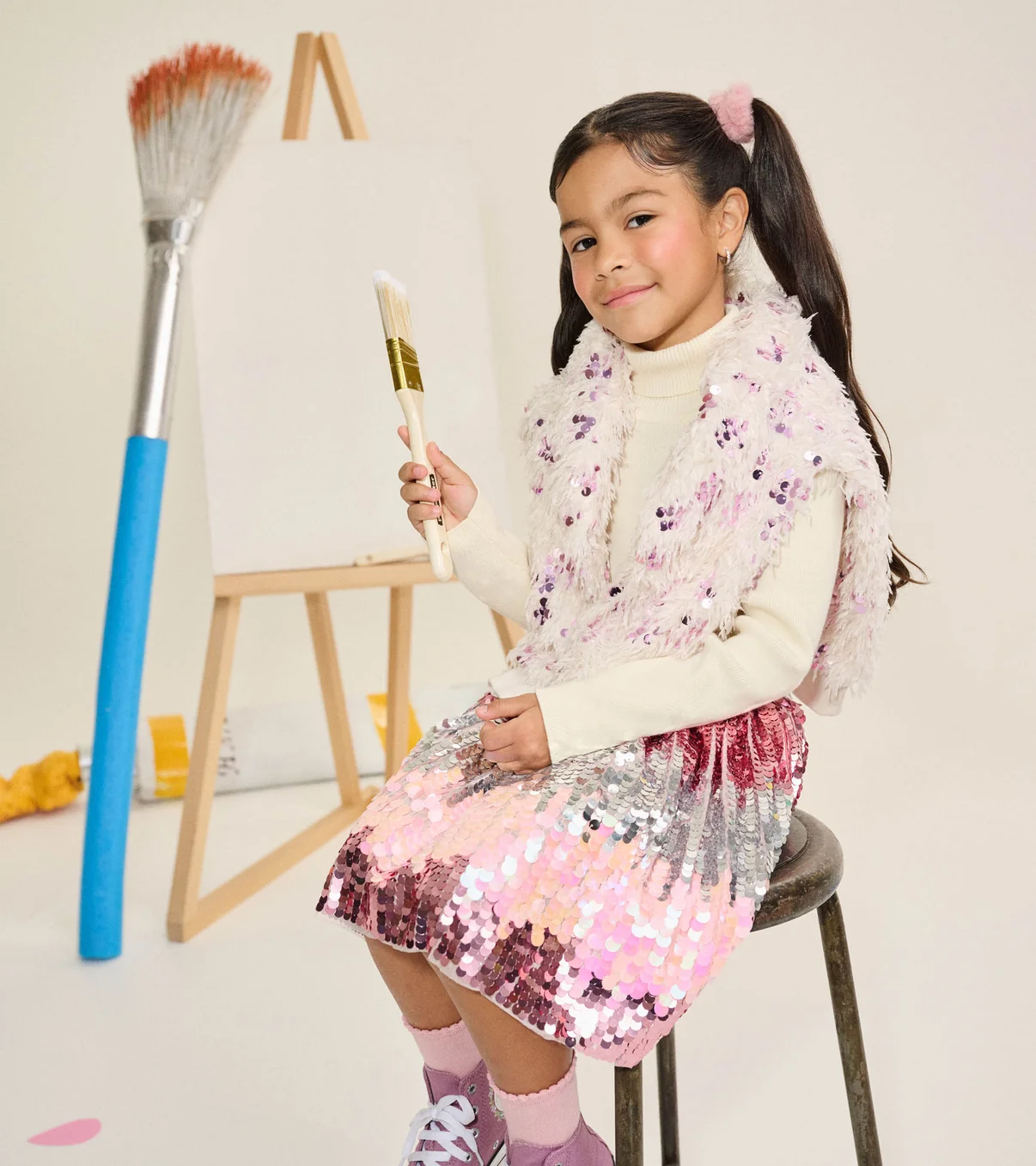 Hatley Hatley Blossom Gradient Sequin Skirt