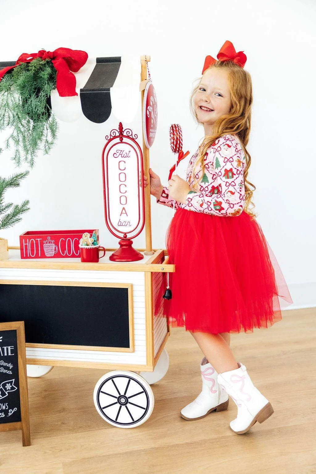 Mila & Rose Mila & Rose Deck the Halls Long Sleeve Tutu Dress
