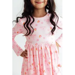 Mila & Rose Mila & Rose Pink Dreidel Darling Pocket Twirl Dress
