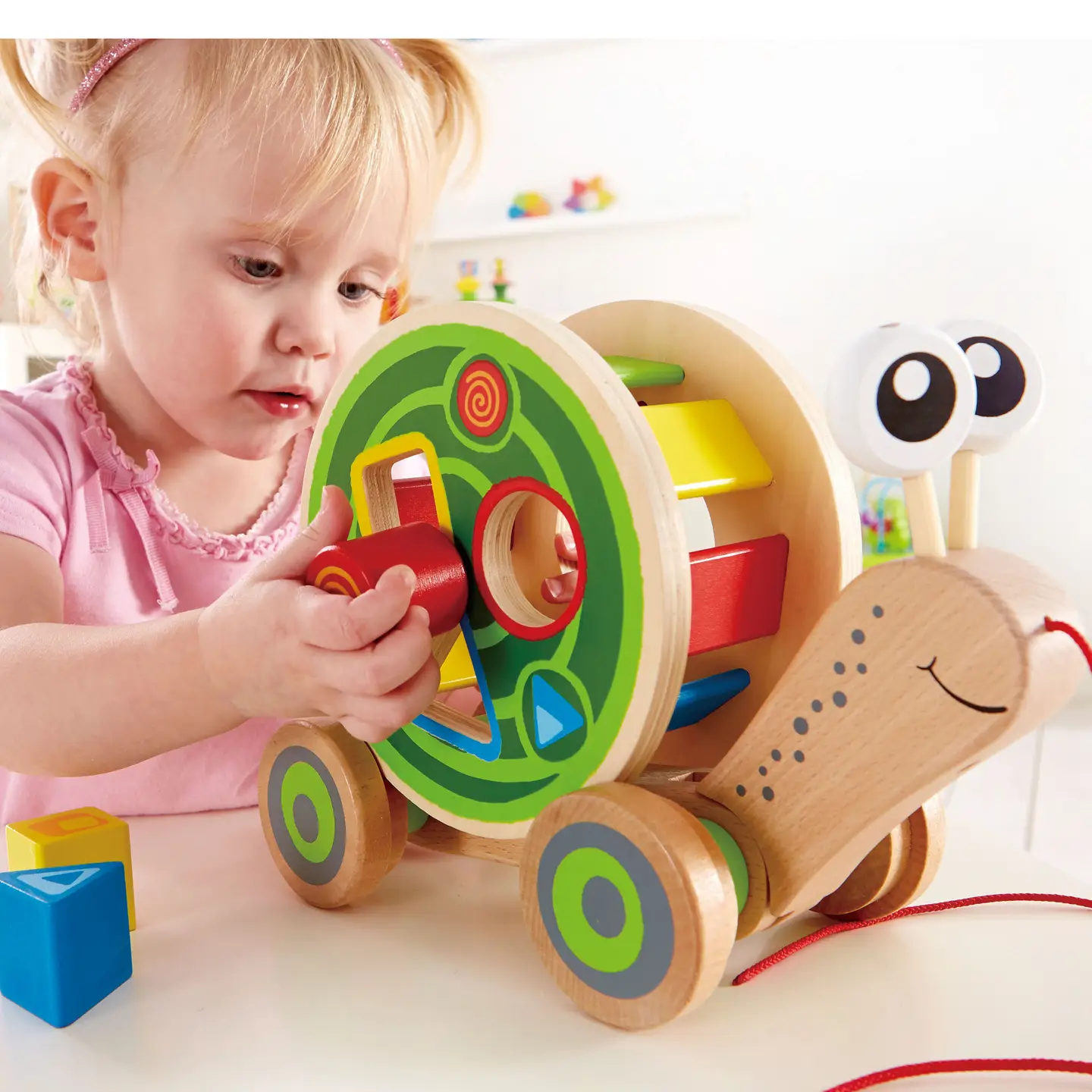Hape Toys Hape Walk-A-Long Snail - Pull-Along Toy with Shape Sorting