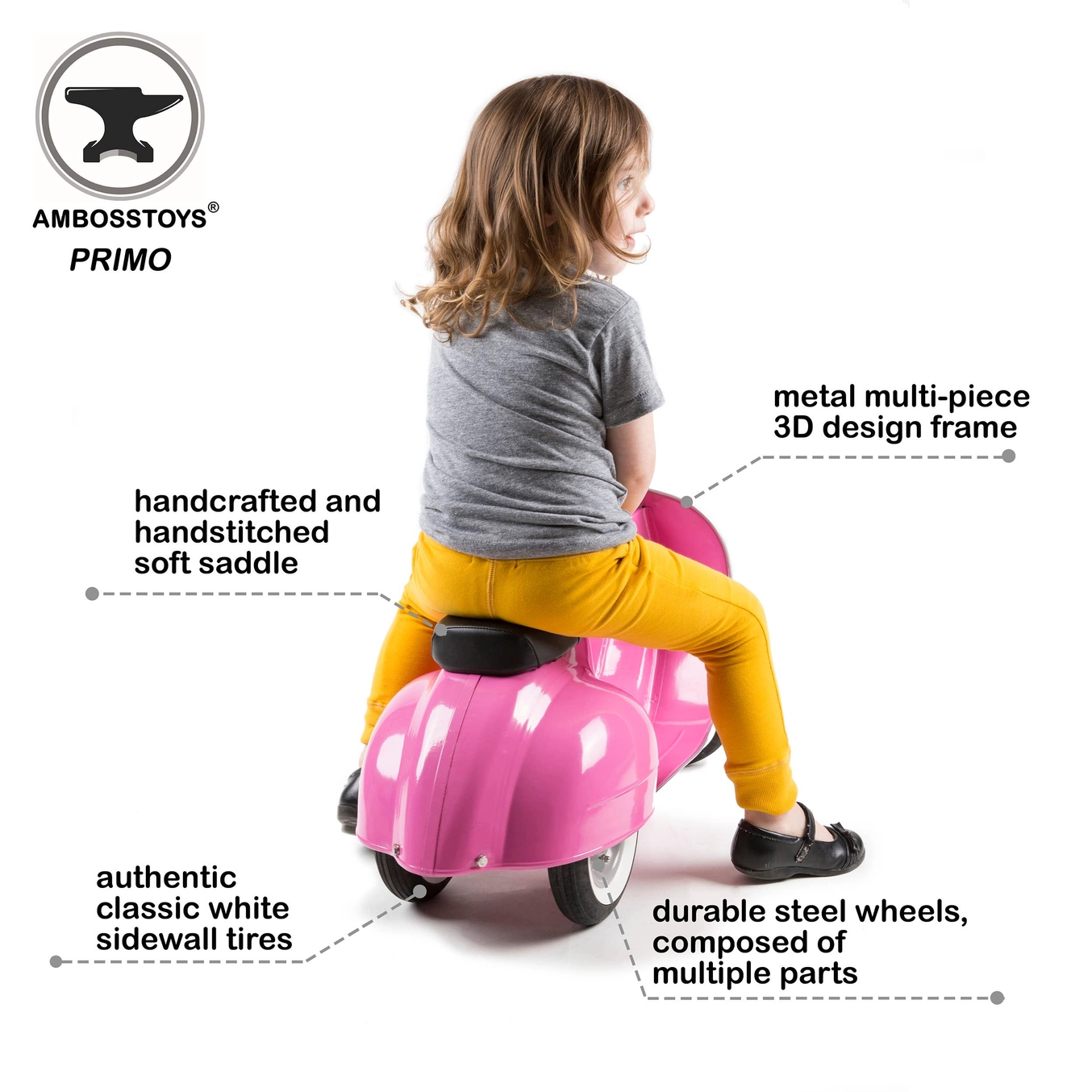 Hape Toys Ambosstoys Scooters PRIMO Ride-On Yoy Classic Pink
