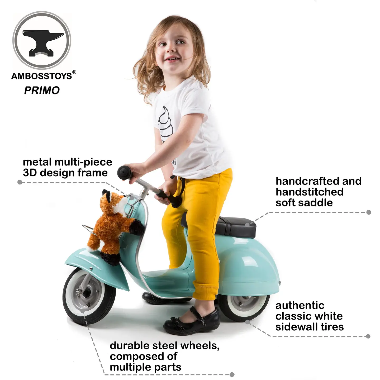 Hape Toys Ambosstoys Scooters PRIMO Ride-On Toy Classic Mint
