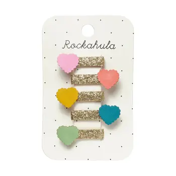 Rockahula Scallop Heart Mini Clip Set