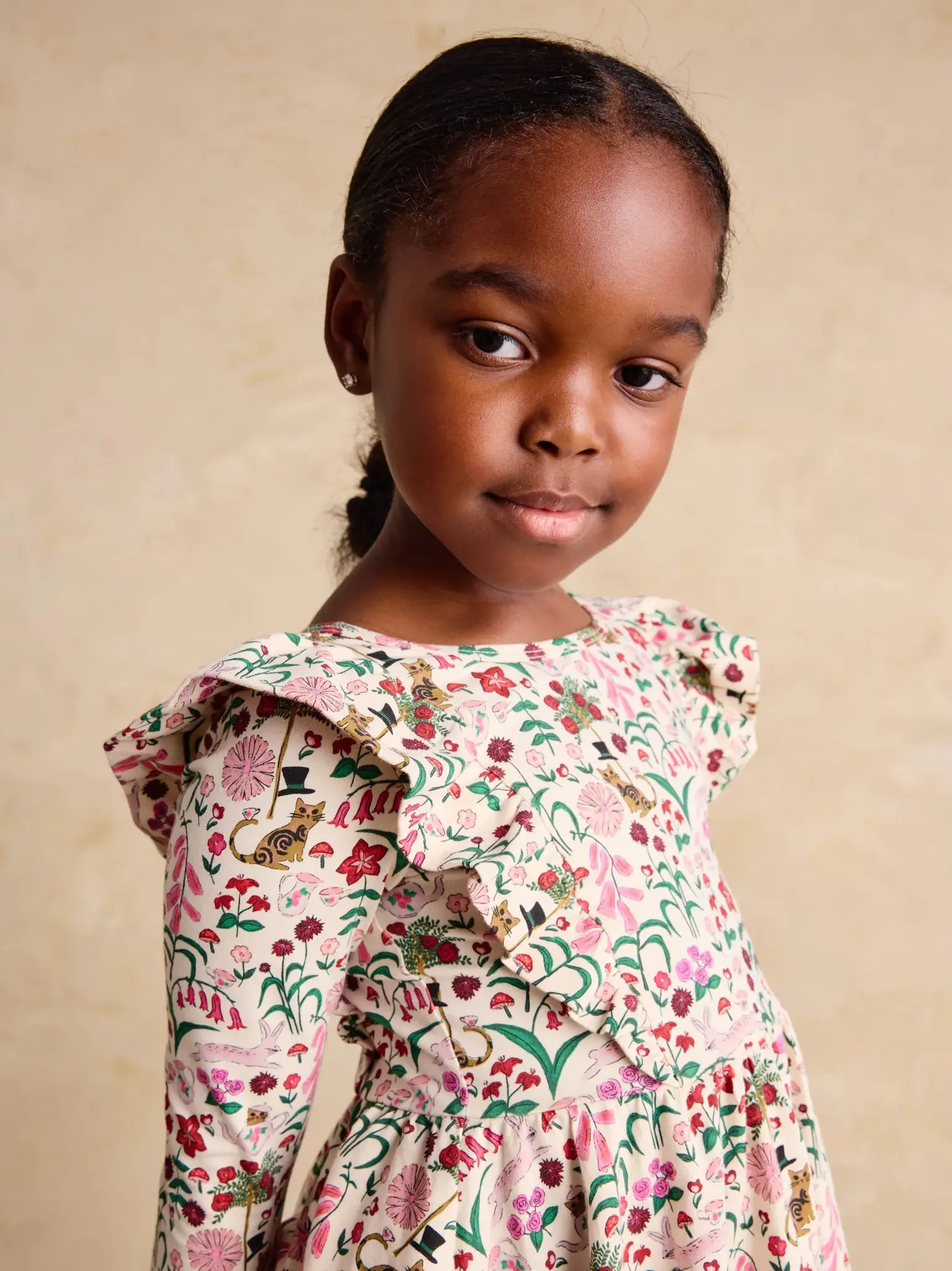 Tea Collection Tea Ruffle Shoulder Ballet Dress