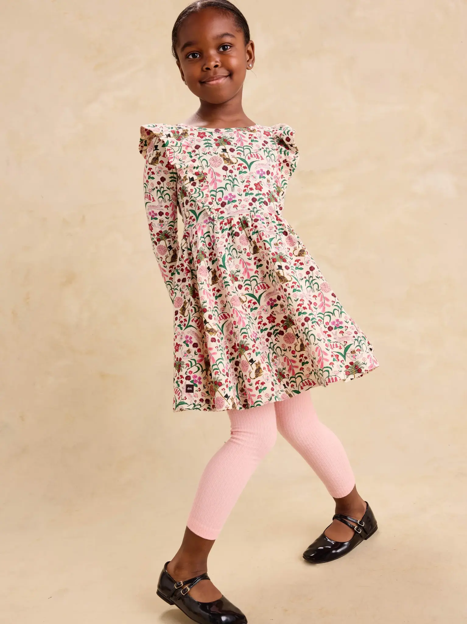 Tea Collection Tea Ruffle Shoulder Ballet Dress