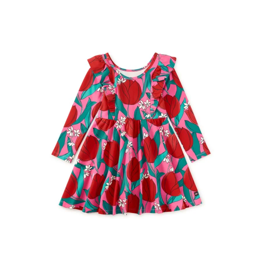 Tea Collection Tea Ruffle Shoulder Ballet Dress