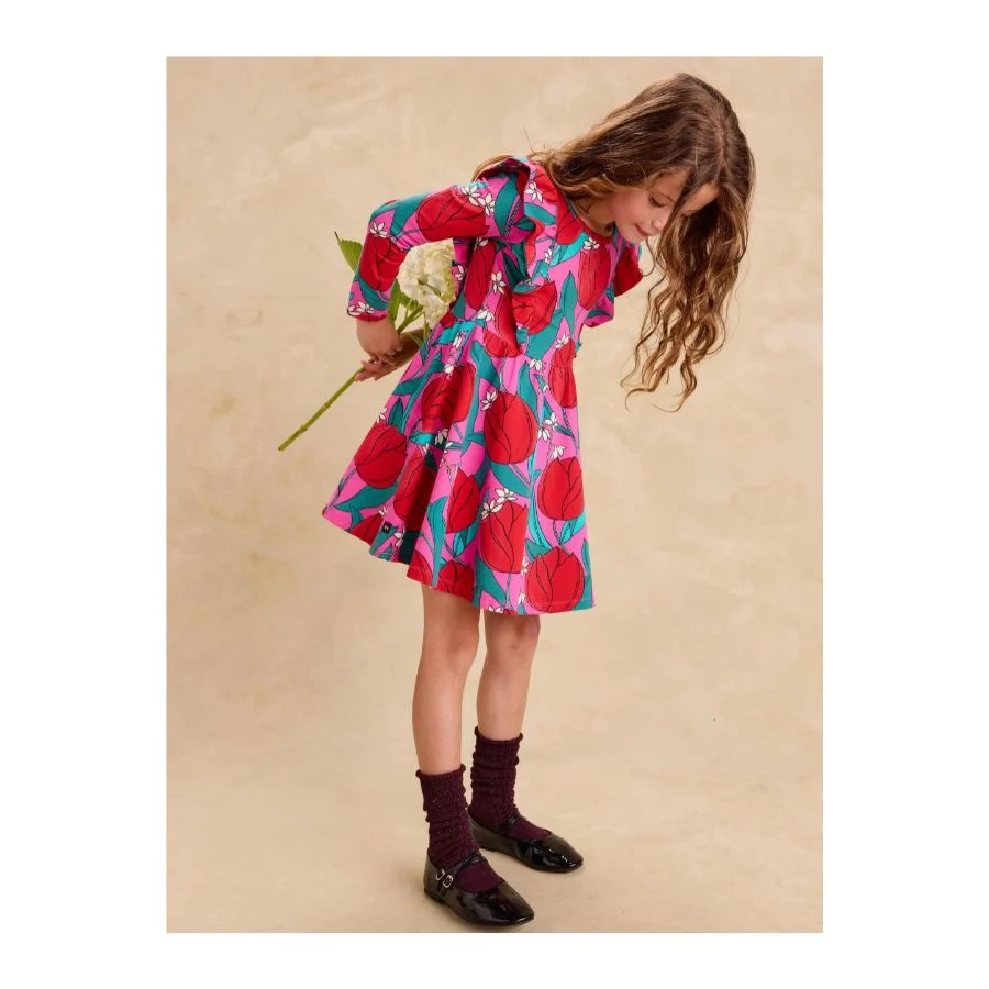 Tea Collection Tea Ruffle Shoulder Ballet Dress