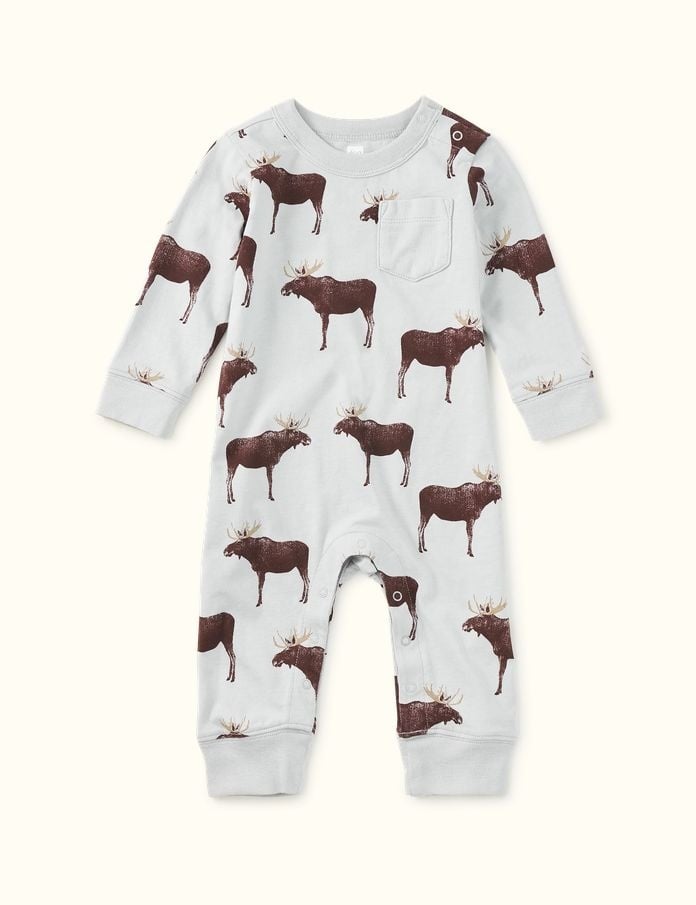 Tea Collection Tea Long Sleeve Pocket Romper
