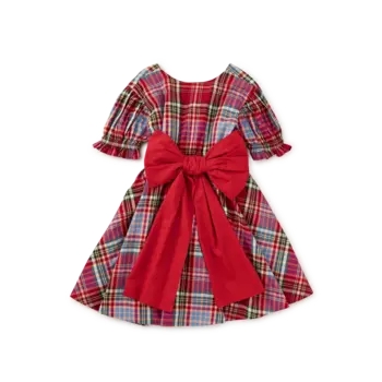 Tea Collection Tea Puff Sleeve Sash Dress