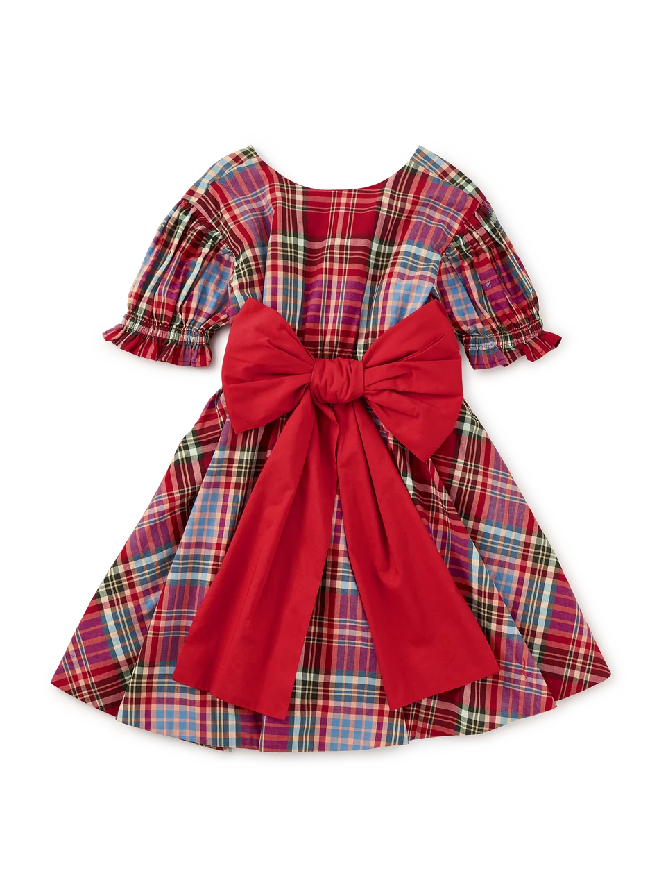 Tea Collection Tea Puff Sleeve Sash Dress