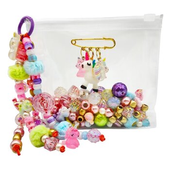 Bottleblond Jewels DIY Bag Charm Kit--UNICORNS AND RAINBOWS