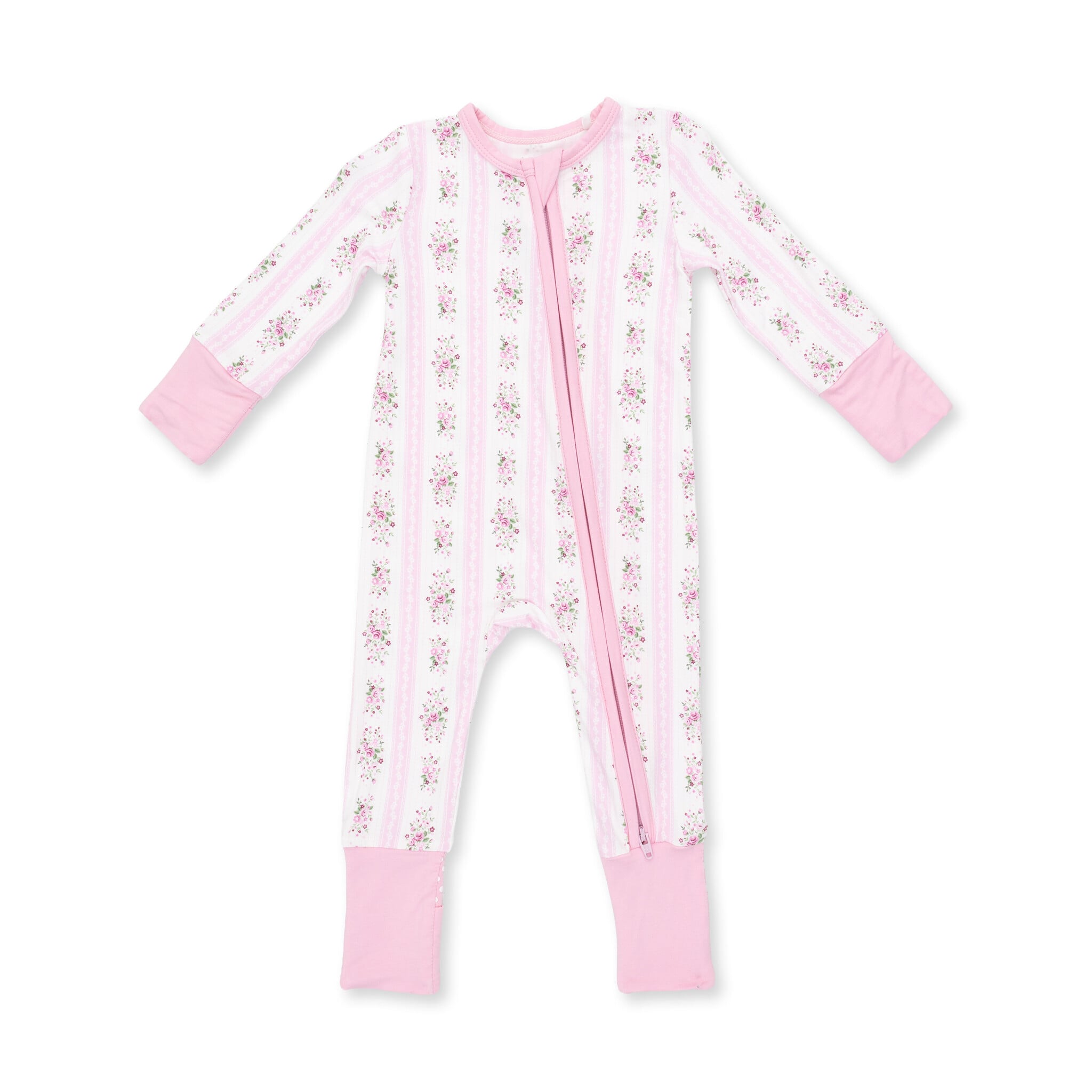 Angel Dear Angel Dear Bella Rose Stripe Convertible Romper