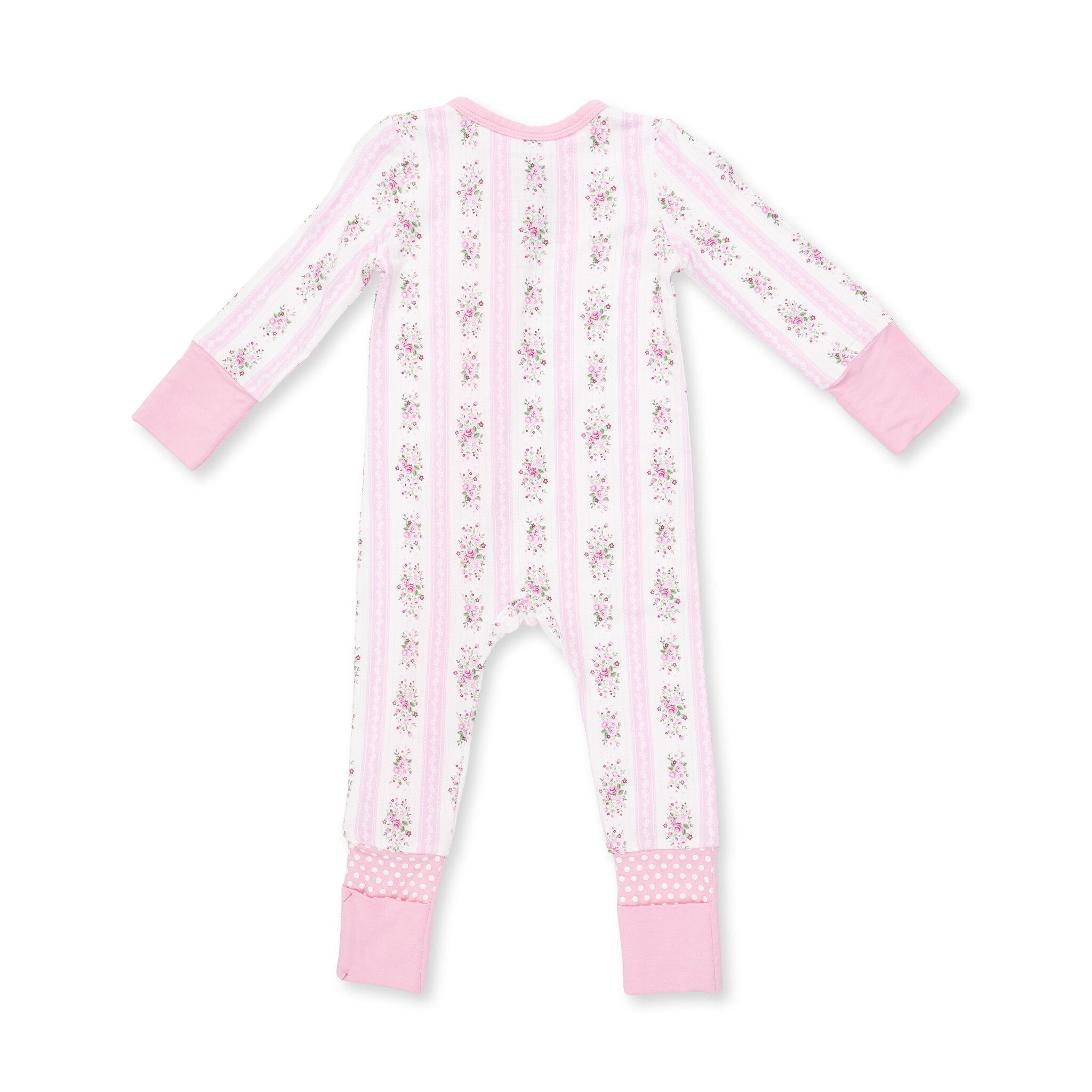 Angel Dear Angel Dear Bella Rose Stripe Convertible Romper