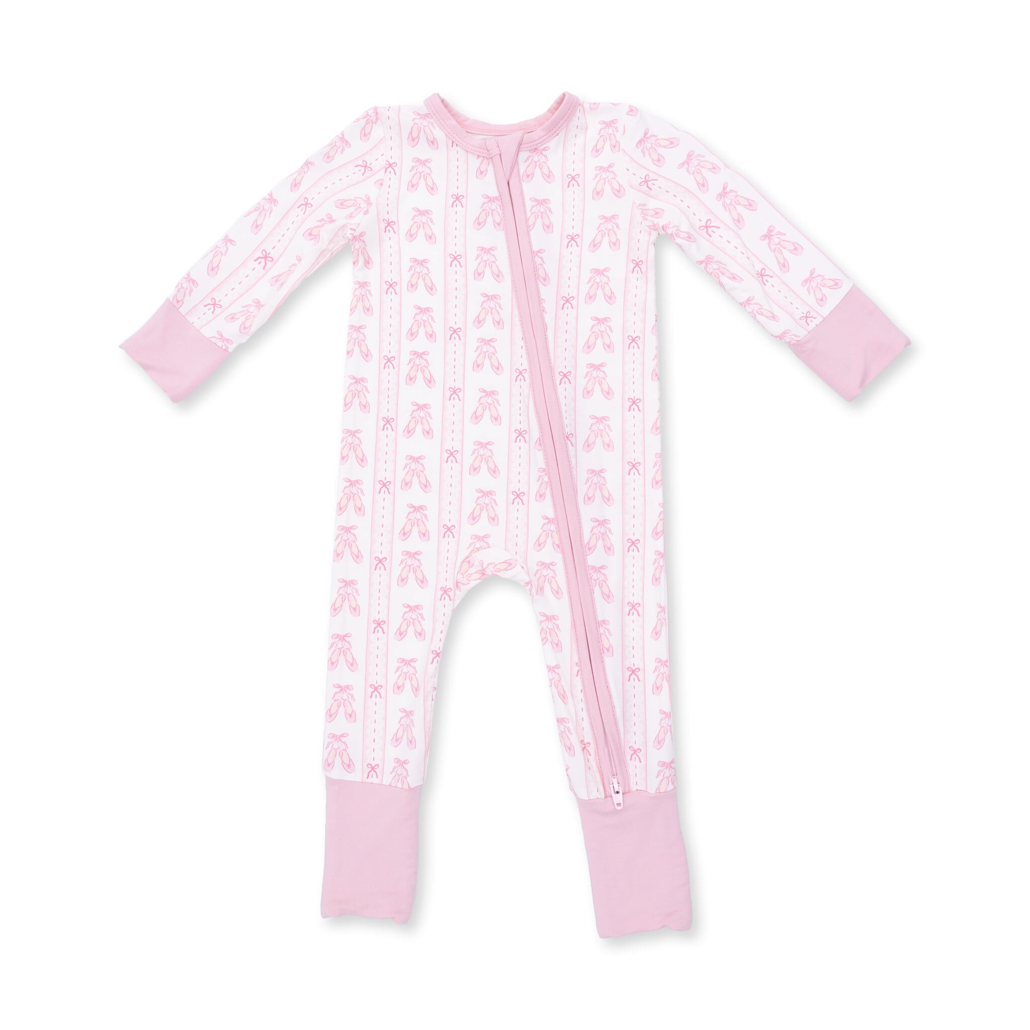 Angel Dear Angel Dear Ballet Shoes Ribbon Stripe Convertible Romper