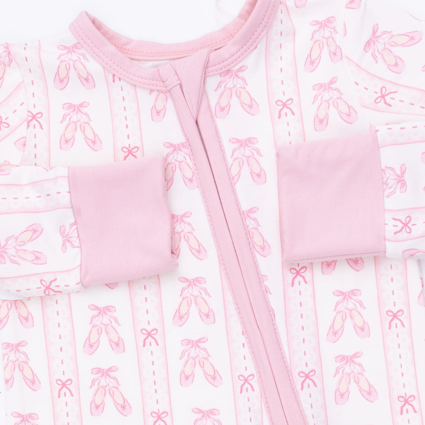 Angel Dear Angel Dear Ballet Shoes Ribbon Stripe Convertible Romper