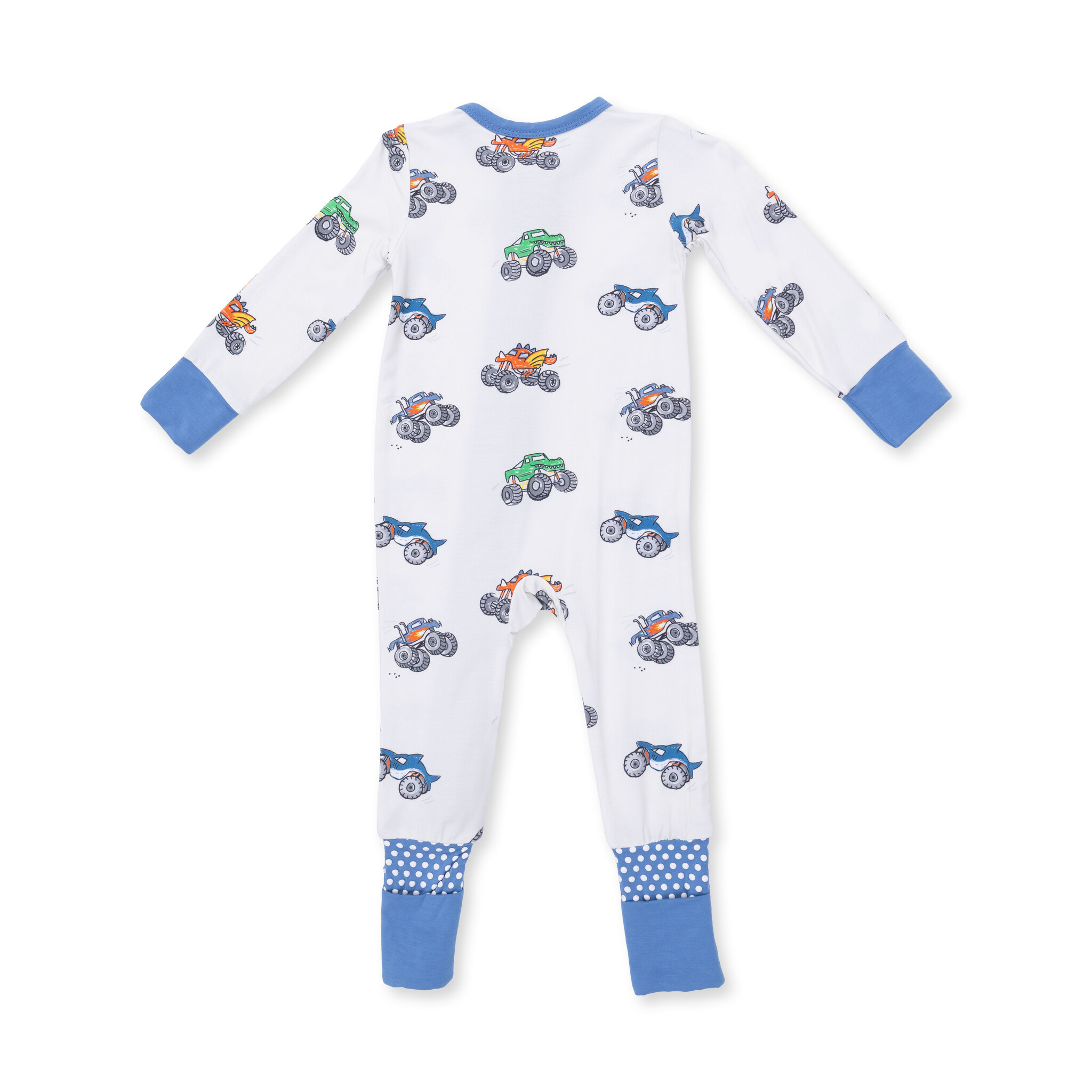 Angel Dear Angel Dear Monster Trucks Convertible Romper