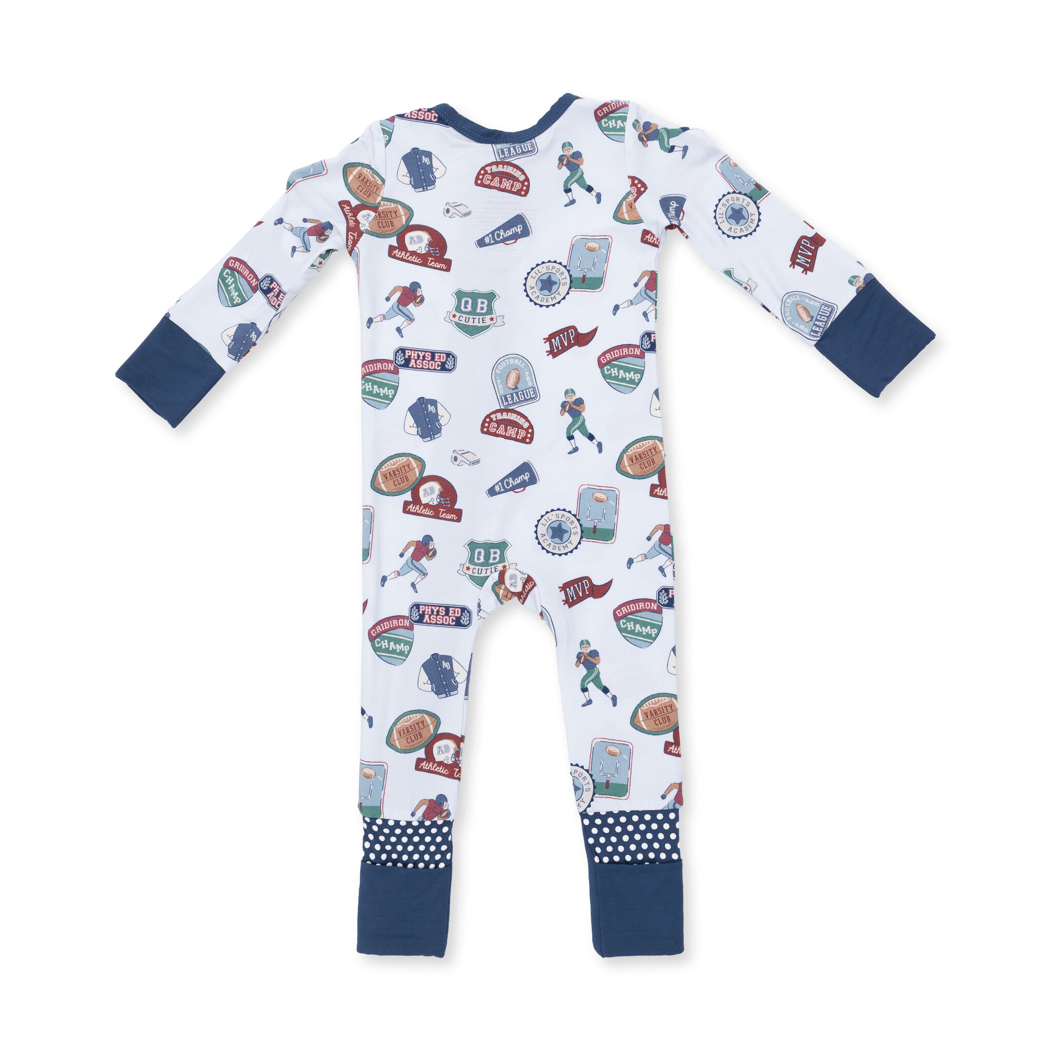 Angel Dear Angel Dear Football Patches Convertible Romper