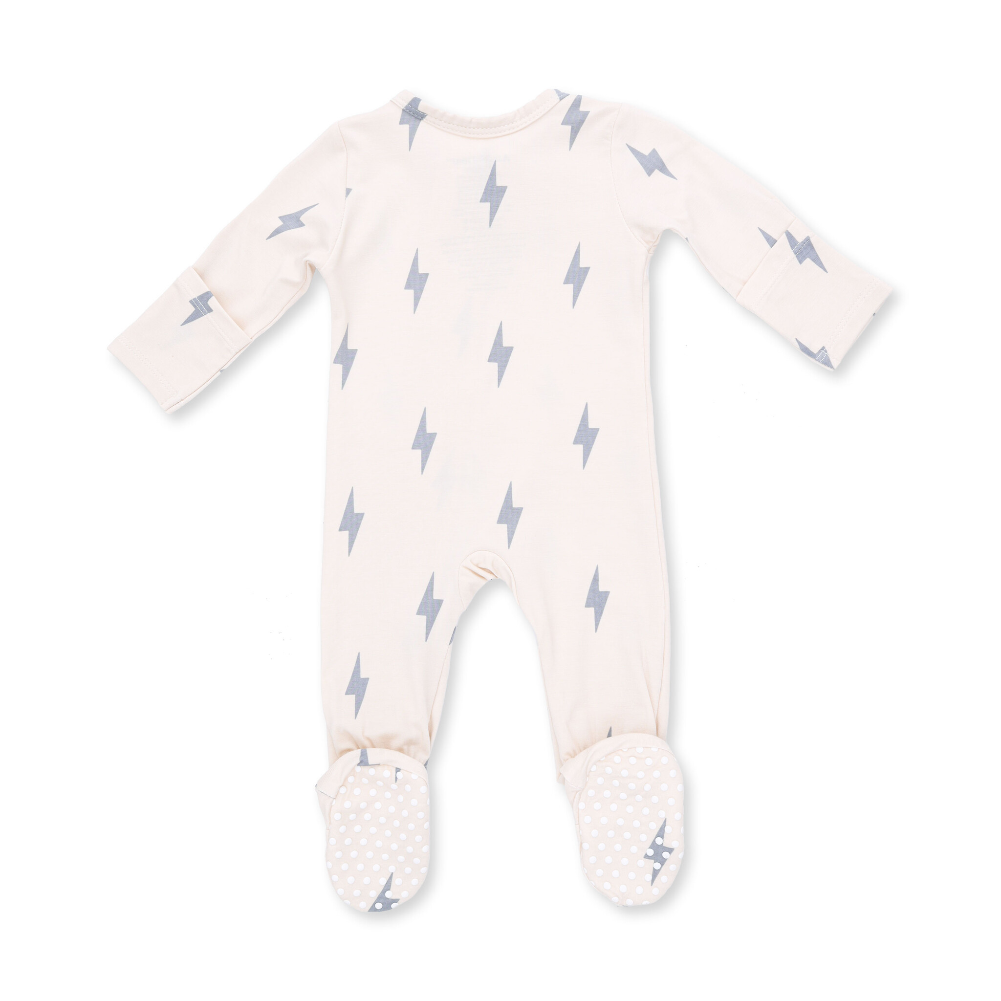 Angel Dear Angel Dear Lightning Bolt Viscose 2 Way Zipper Footie