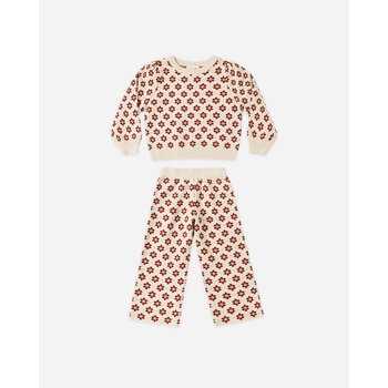 Rylee and Cru Rylee & Cru Jacquard Knit Set Poinsettia