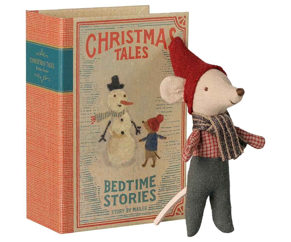 maileg Maileg Christmas mouse, Baby in book