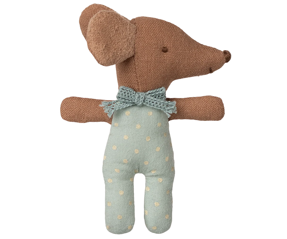 maileg Maileg Sleepy wakey baby mouse in matchbox - Blue