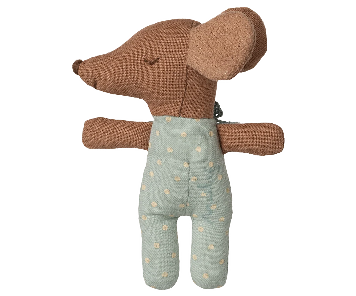 maileg Maileg Sleepy wakey baby mouse in matchbox - Blue