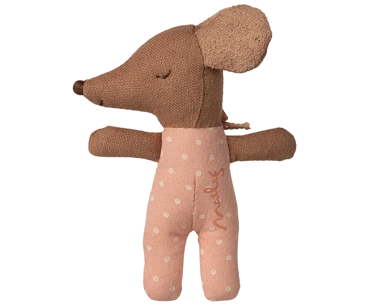 maileg Maileg Sleepy wakey baby mouse in matchbox - Rose