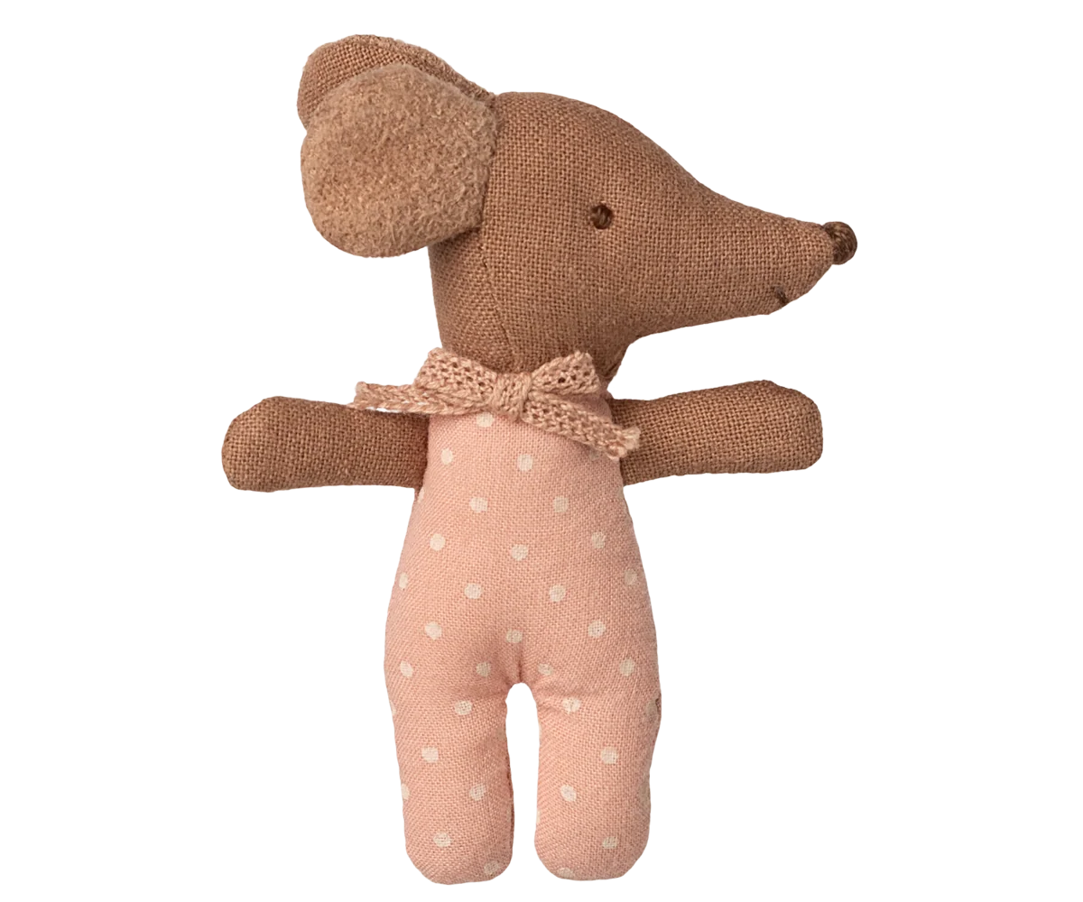 maileg Maileg Sleepy wakey baby mouse in matchbox - Rose
