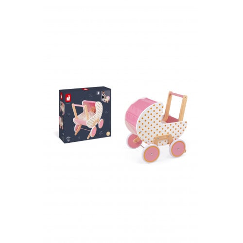 Janod Janod Candy Chic Doll's Pram Pretend Stroller