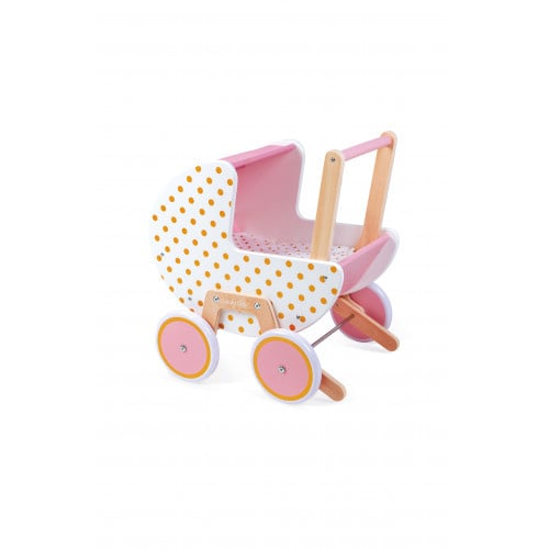Janod Janod Candy Chic Doll's Pram Pretend Stroller