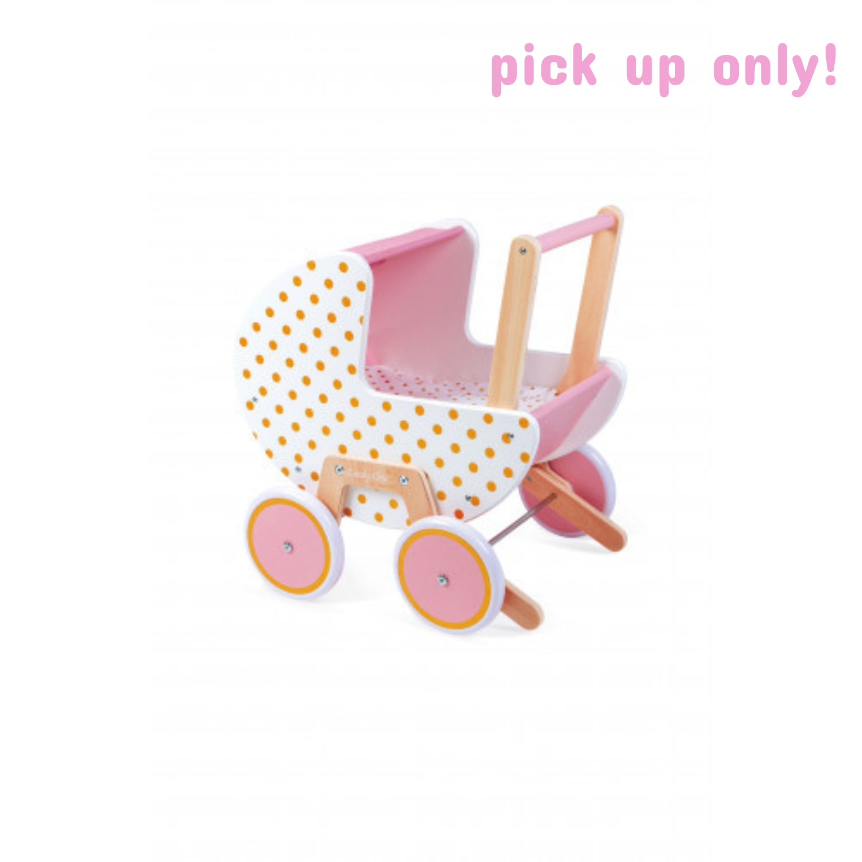 Janod Janod Candy Chic Doll's Pram Pretend Stroller