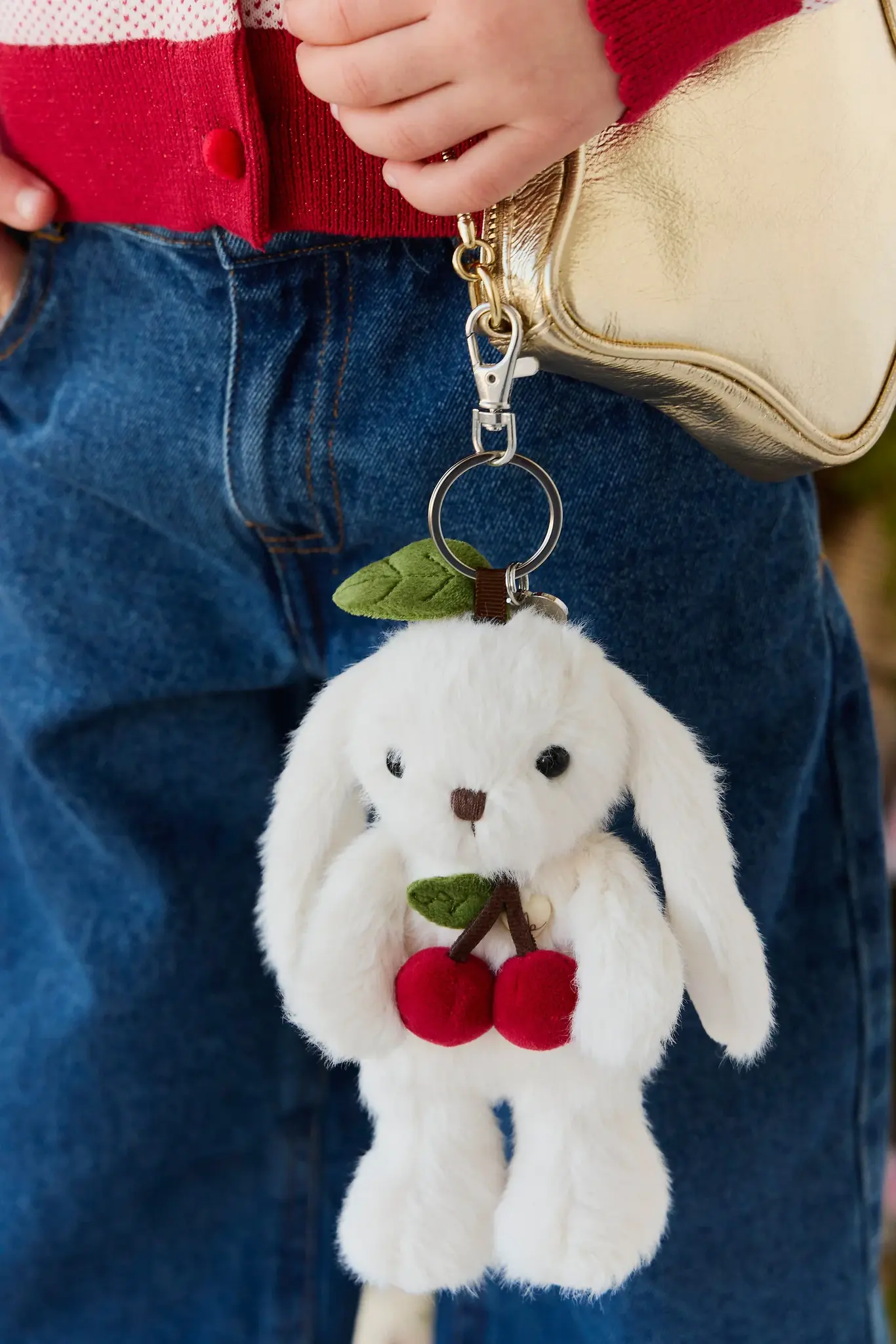 Jamie Kay Jamie Kay Snuggle Bunnies -Cherry Penelope Keyring - Marshmallow