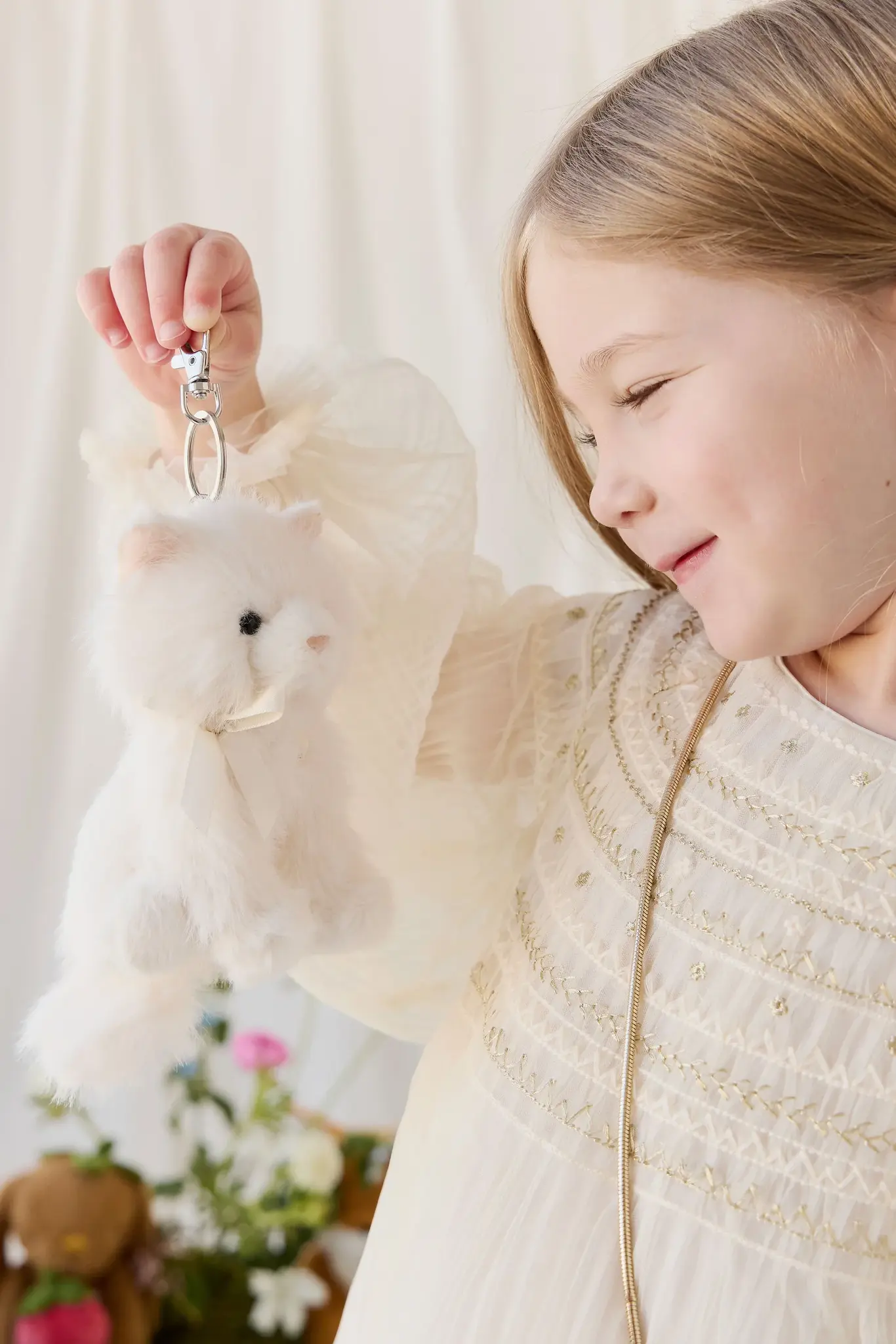 Jamie Kay Jamie Kay Snuggle Bunnies -Moon Keyring - Snow