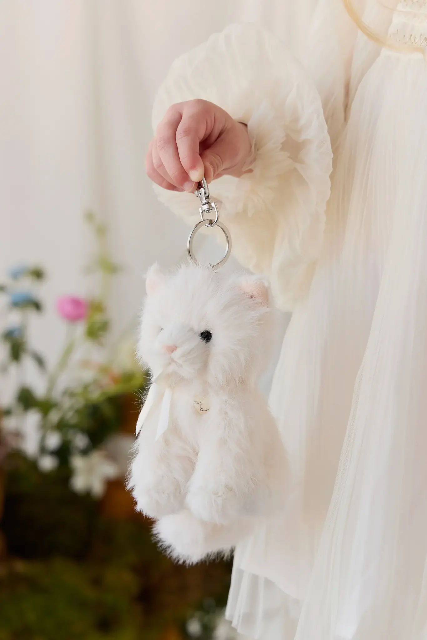 Jamie Kay Jamie Kay Snuggle Bunnies -Moon Keyring - Snow