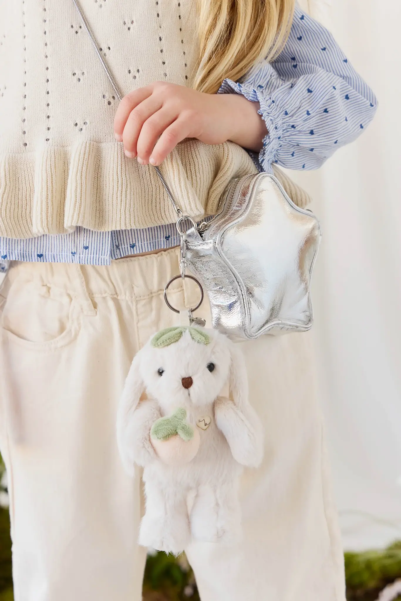 Jamie Kay Jamie Kay Snuggle Bunnies -Peach Penelope Keyring - Ivory