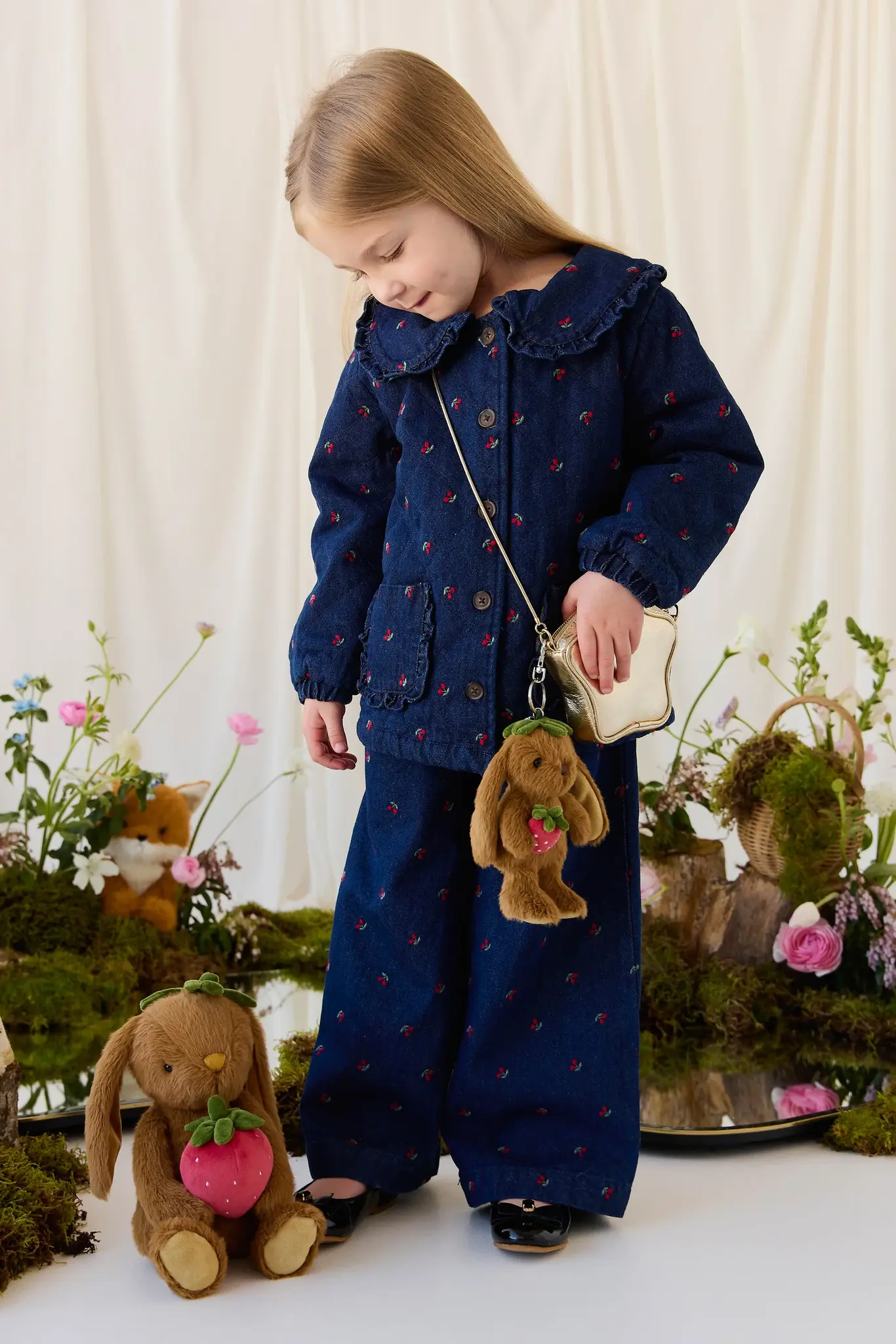 Jamie Kay Jamie Kay Snuggle Bunnies -Strawberry Penelope Keyring - Oak
