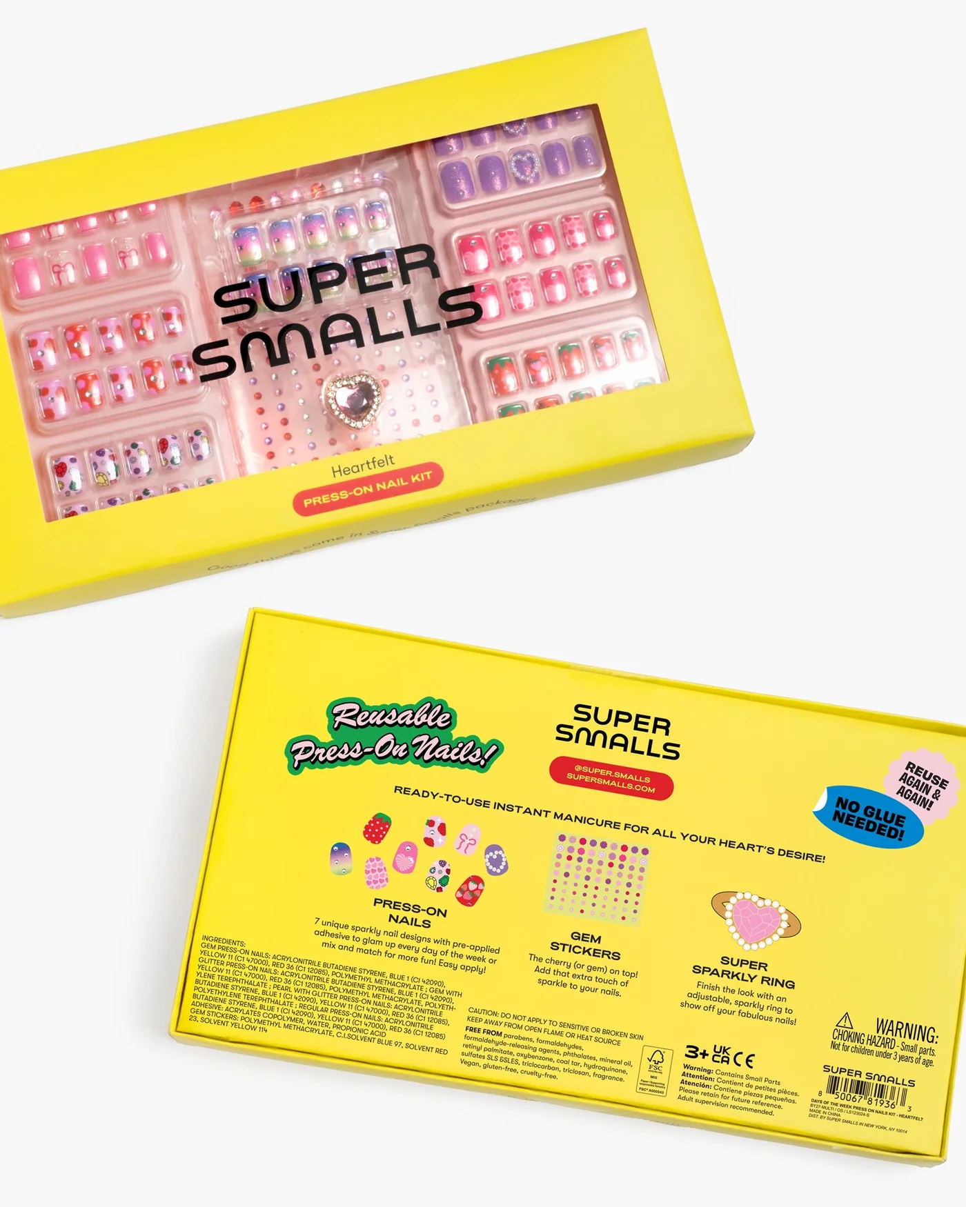 Super Smalls Days of the Weekpress On Nails Kit - Heartfelt
