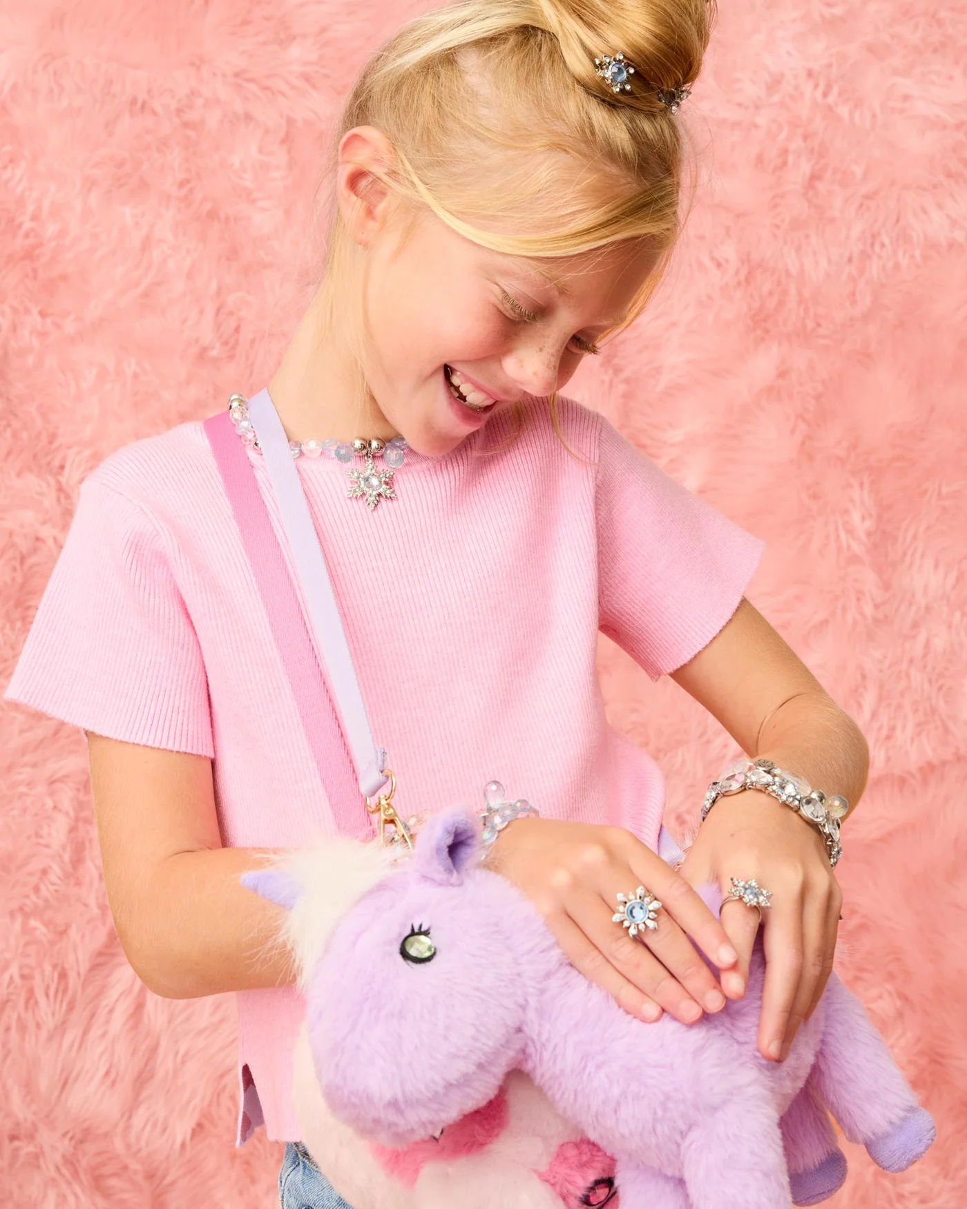 Super Smalls Opal Plush Unicorn Bag