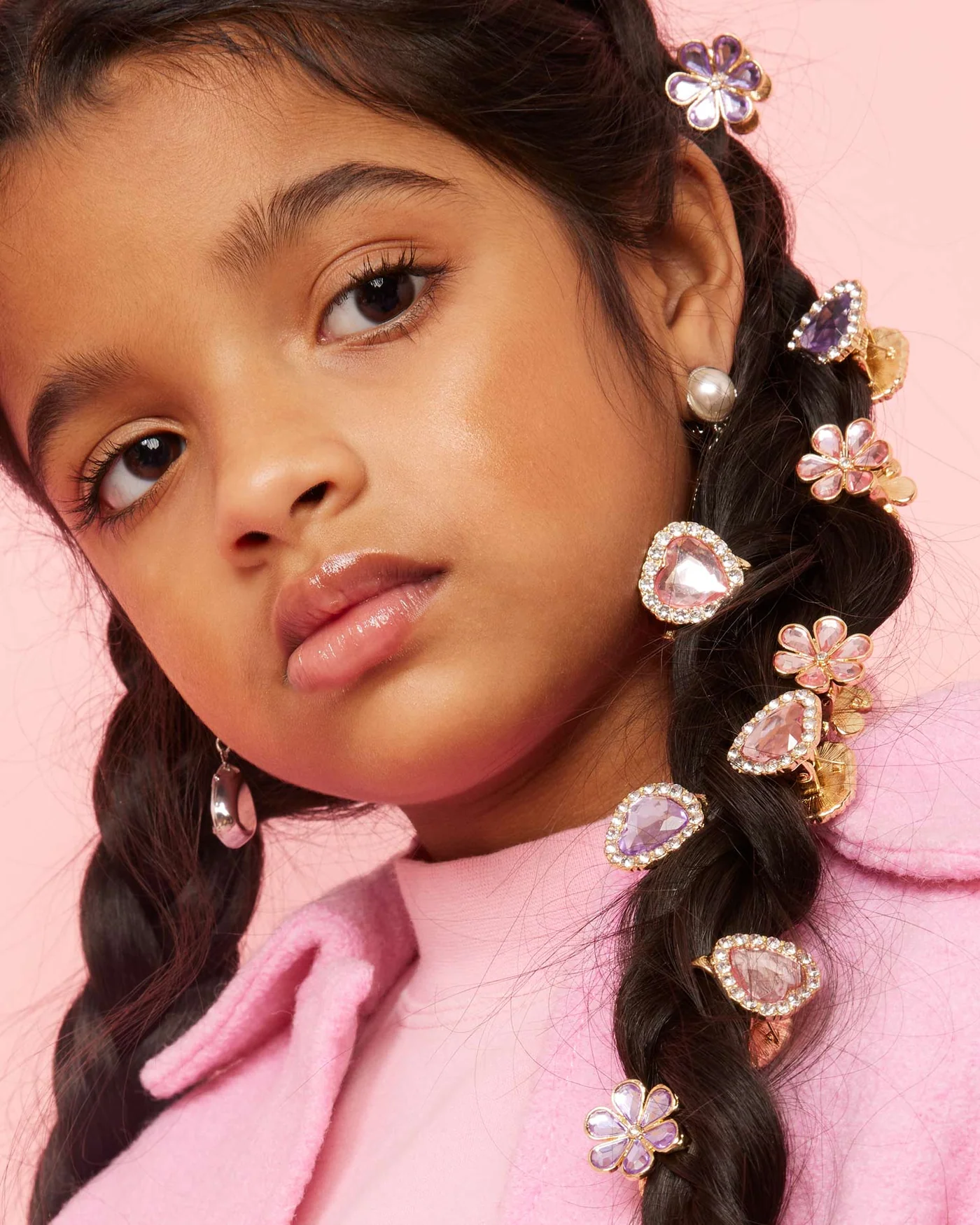 Super Smalls Pink & Purple Gem Hair Clips