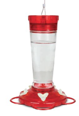 Pinebush PB88163 10oz Glass hummingbird feeder with built in ant moat