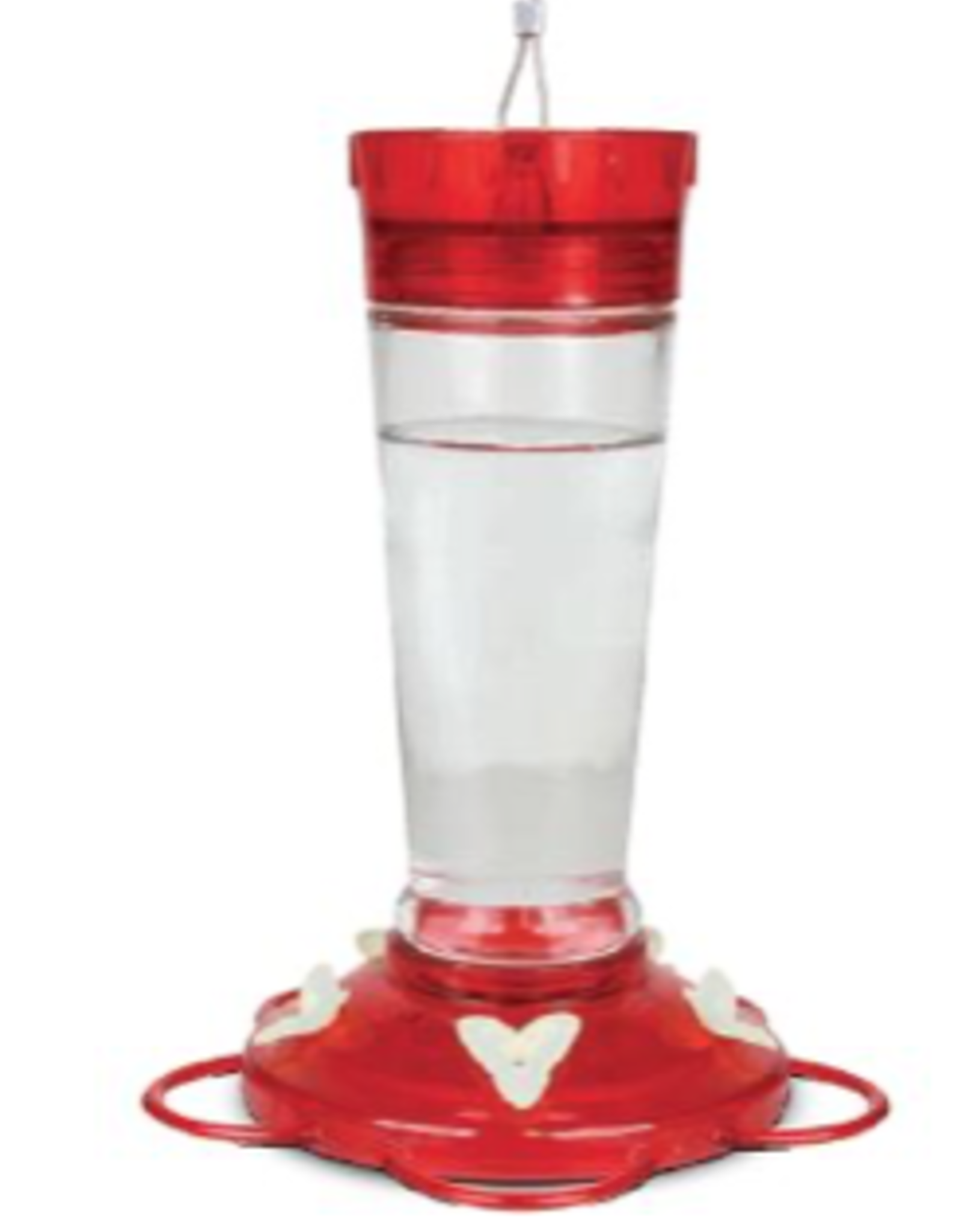 Pinebush PB88163 10oz Glass hummingbird feeder with built in ant moat