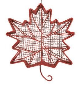 Pinebush PB10071 Red Maple Leaf Black-Oil Sunflfower/Peanut Feeder, Mesh