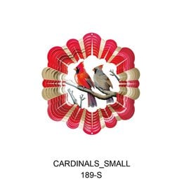 Spinfinity Designs CE189SS WIND SPINNER VIVID COLLECTION SMALL CARDINALS