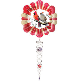 Spinfinity CE789SS SMALL Wind Spinner Cardinal with SMALL crystal twister