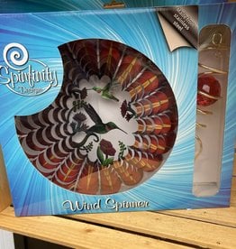 Spinfinity Designs CE240X 12” WINDSPINNER BOXED SET 3D HUMMINGBIRD W/CRYSTAL TAIL