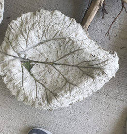 Brookside Cottage BCMDRHB MED RHUBARB LEAF BIRDBATH