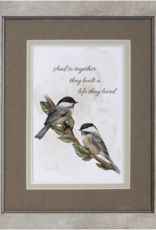 Carson EL23161 Framed Blessing - Chickadees Together